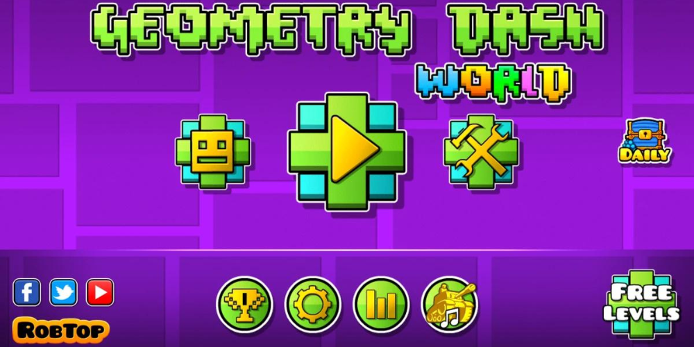 Geometry Dash game menu