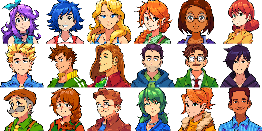Stardew Valley different game heroes